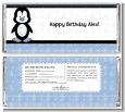 Penguin Blue - Personalized Birthday Party Candy Bar Wrappers thumbnail