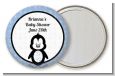 Penguin Blue - Personalized Baby Shower Pocket Mirror Favors thumbnail