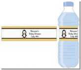 Penguin - Personalized Baby Shower Water Bottle Labels
