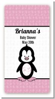 Penguin Pink - Custom Rectangle Baby Shower Sticker/Labels