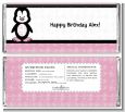 Penguin Pink - Personalized Birthday Party Candy Bar Wrappers thumbnail