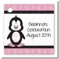 Penguin Pink - Personalized Birthday Party Card Stock Favor Tags thumbnail