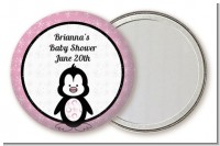 Penguin Pink - Personalized Baby Shower Pocket Mirror Favors