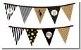 About To Pop Gold Glitter - Baby Shower Themed Pennant Set thumbnail