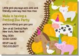 Petting Zoo - Birthday Party Invitations