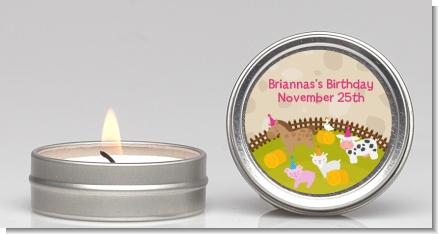 Petting Zoo - Birthday Party Candle Favors