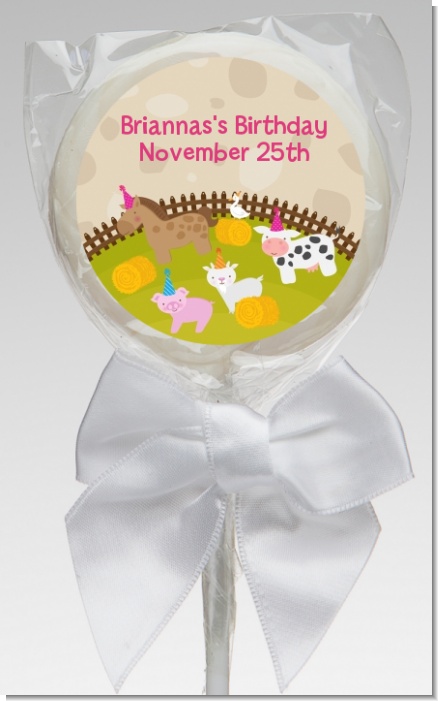 Petting Zoo - Personalized Birthday Party Lollipop Favors