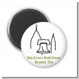 Philadelphia Skyline - Personalized Bridal Shower Magnet Favors thumbnail