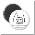 Philadelphia Skyline - Personalized Bridal Shower Magnet Favors thumbnail