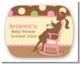 Pickles & Ice Cream - Personalized Baby Shower Rounded Corner Stickers thumbnail