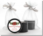 Pinecone Wreath - Christmas Black Candle Tin Favors