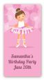 Ballet Dancer - Custom Rectangle Birthday Party Sticker/Labels thumbnail