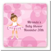 Ballet Dancer - Square Personalized Birthday Party Sticker Labels