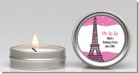 Pink Poodle in Paris - Baby Shower Candle Favors