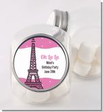 Pink Poodle in Paris - Personalized Birthday Party Candy Jar