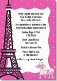 Pink Poodle in Paris - Baby Shower Invitations
