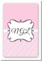 Modern Thatch Pink - Personalized Everyday Party Large Rectangle Sticker/Labels