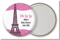 Pink Poodle in Paris - Personalized Baby Shower Pocket Mirror Favors