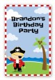 Pirate - Custom Large Rectangle Birthday Party Sticker/Labels thumbnail