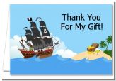 Pirate Ship - Birthday Party Thank You Cards
