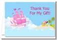 Pirate Ship Girl - Birthday Party Thank You Cards thumbnail
