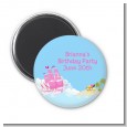 Pirate Ship Girl - Personalized Birthday Party Magnet Favors thumbnail