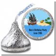 Pirate Ship - Hershey Kiss Baby Shower Sticker Labels thumbnail