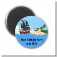 Pirate Ship - Personalized Birthday Party Magnet Favors thumbnail