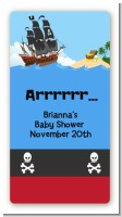 Pirate Ship - Custom Rectangle Baby Shower Sticker/Labels