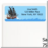 Pirate Ship - Birthday Party Return Address Labels