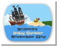 Pirate Ship - Personalized Baby Shower Rounded Corner Stickers thumbnail