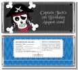 Pirate Skull - Personalized Birthday Party Candy Bar Wrappers thumbnail