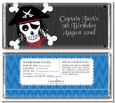 Pirate Skull - Personalized Birthday Party Candy Bar Wrappers