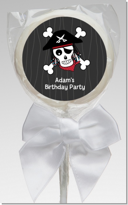 Pirate Skull - Personalized Birthday Party Lollipop Favors
