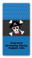 Pirate Skull - Custom Rectangle Birthday Party Sticker/Labels thumbnail