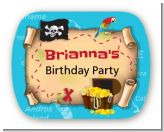 Pirate Treasure Map - Personalized Birthday Party Rounded Corner Stickers