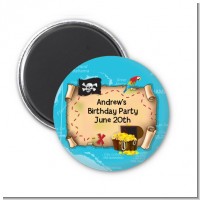 Pirate Treasure Map - Personalized Birthday Party Magnet Favors