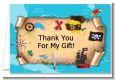 Pirate Treasure Map - Birthday Party Thank You Cards thumbnail