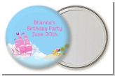 Pirate Ship Girl - Personalized Birthday Party Pocket Mirror Favors