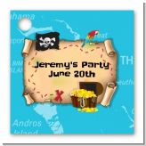 Pirate Treasure Map - Personalized Birthday Party Card Stock Favor Tags