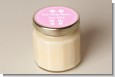 Baby Feet Pitter Patter Pink - Baby Shower Personalized Candle Jar thumbnail