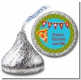 Pizza Party - Hershey Kiss Birthday Party Sticker Labels thumbnail
