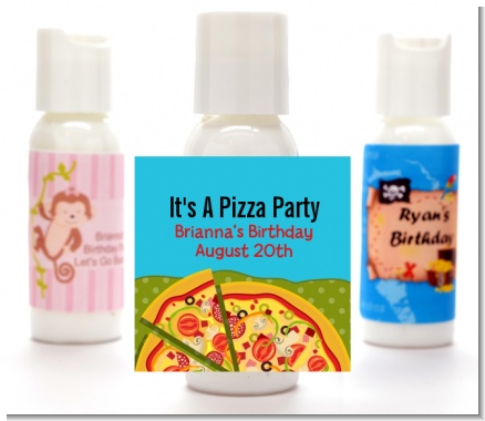Pizza Party - Personalized Birthday Party Lotion Favors