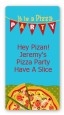Pizza Party - Custom Rectangle Birthday Party Sticker/Labels thumbnail