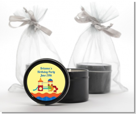 Playground - Birthday Party Black Candle Tin Favors