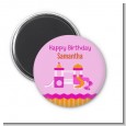 Playground Girl - Personalized Birthday Party Magnet Favors thumbnail