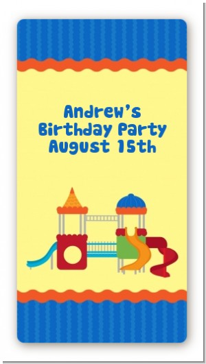 Playground - Custom Rectangle Birthday Party Sticker/Labels