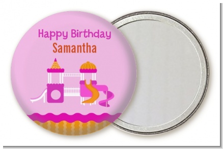 Playground Girl - Personalized Birthday Party Pocket Mirror Favors
