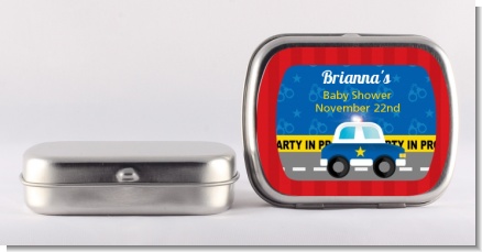 Police Car - Personalized Baby Shower Mint Tins