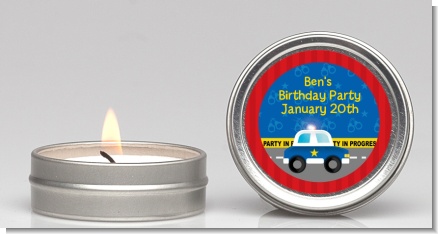 Police Car - Birthday Party Candle Favors